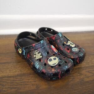 SOLD Crocs X Disney The Nightmare Before Christmas Glow in the Dark Kids Black